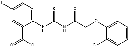 2-[[[[(2-CHLOROPHENOXY)ACETYL]AMINO]THIOXOMETHYL]AMINO]-5-IODO-BENZOIC ACID