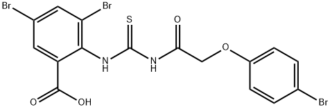 3,5-DIBROMO-2-[[[[(4-BROMOPHENOXY)ACETYL]AMINO]THIOXOMETHYL]AMINO]-BENZOIC ACID