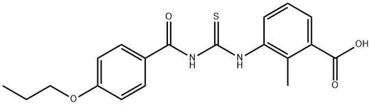 2-METHYL-3-[[[(4-PROPOXYBENZOYL)AMINO]THIOXOMETHYL]AMINO]-BENZOIC ACID