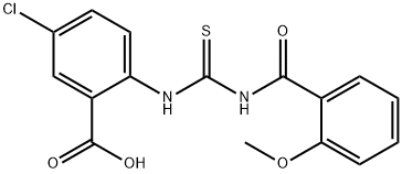 5-CHLORO-2-[[[(2-METHOXYBENZOYL)AMINO]THIOXOMETHYL]AMINO]-BENZOIC ACID