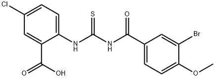 2-[[[(3-BROMO-4-METHOXYBENZOYL)AMINO]THIOXOMETHYL]AMINO]-5-CHLORO-BENZOIC ACID