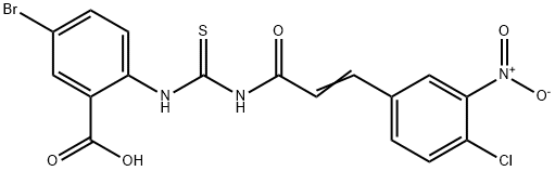 5-BROMO-2-[[[[3-(4-CHLORO-3-NITROPHENYL)-1-OXO-2-PROPENYL]AMINO]THIOXOMETHYL]AMINO]-BENZOIC ACID