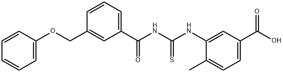 4-METHYL-3-[[[[3-(PHENOXYMETHYL)BENZOYL]AMINO]THIOXOMETHYL]AMINO]-BENZOIC ACID