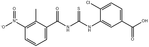 4-CHLORO-3-[[[(2-METHYL-3-NITROBENZOYL)AMINO]THIOXOMETHYL]AMINO]-BENZOIC ACID Structural