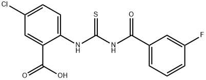 5-CHLORO-2-[[[(3-FLUOROBENZOYL)AMINO]THIOXOMETHYL]AMINO]-BENZOIC ACID