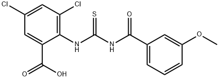 3,5-DICHLORO-2-[[[(3-METHOXYBENZOYL)AMINO]THIOXOMETHYL]AMINO]-BENZOIC ACID