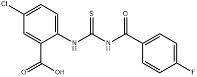 5-CHLORO-2-[[[(4-FLUOROBENZOYL)AMINO]THIOXOMETHYL]AMINO]-BENZOIC ACID