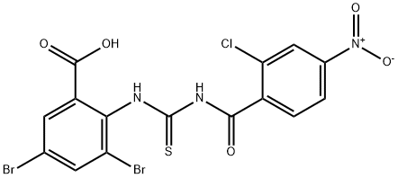 3,5-DIBROMO-2-[[[(2-CHLORO-4-NITROBENZOYL)AMINO]THIOXOMETHYL]AMINO]-BENZOIC ACID