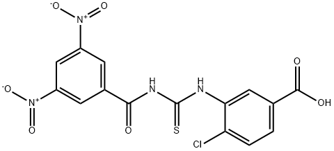 4-CHLORO-3-[[[(3,5-DINITROBENZOYL)AMINO]THIOXOMETHYL]AMINO]-BENZOIC ACID Structural