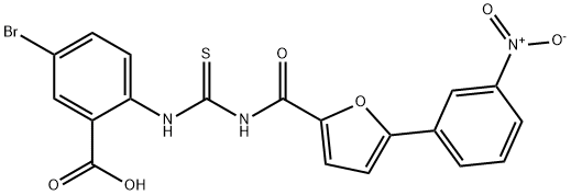 5-BROMO-2-[[[[[5-(3-NITROPHENYL)-2-FURANYL]CARBONYL]AMINO]THIOXOMETHYL]AMINO]-BENZOIC ACID