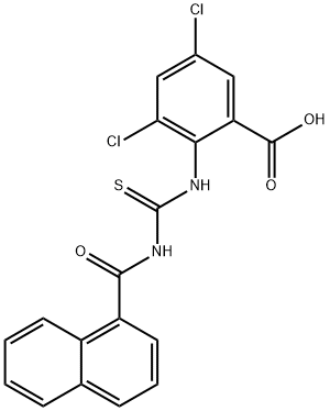 3,5-DICHLORO-2-[[[(1-NAPHTHALENYLCARBONYL)AMINO]THIOXOMETHYL]AMINO]-BENZOIC ACID