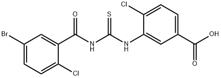 3-[[[(5-BROMO-2-CHLOROBENZOYL)AMINO]THIOXOMETHYL]AMINO]-4-CHLORO-BENZOIC ACID