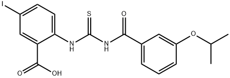 5-IODO-2-[[[[3-(1-METHYLETHOXY)BENZOYL]AMINO]THIOXOMETHYL]AMINO]-BENZOIC ACID Structural