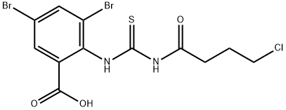 3,5-DIBROMO-2-[[[(4-CHLORO-1-OXOBUTYL)AMINO]THIOXOMETHYL]AMINO]-BENZOIC ACID