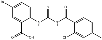 5-BROMO-2-[[[(2-CHLORO-4-METHYLBENZOYL)AMINO]THIOXOMETHYL]AMINO]-BENZOIC ACID