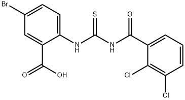 5-BROMO-2-[[[(2,3-DICHLOROBENZOYL)AMINO]THIOXOMETHYL]AMINO]-BENZOIC ACID Structural