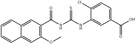 4-CHLORO-3-[[[[(3-METHOXY-2-NAPHTHALENYL)CARBONYL]AMINO]THIOXOMETHYL]AMINO]-BENZOIC ACID