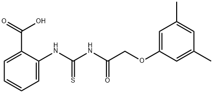 2-[[[[(3,5-DIMETHYLPHENOXY)ACETYL]AMINO]THIOXOMETHYL]AMINO]-BENZOIC ACID