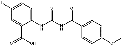 5-IODO-2-[[[(4-METHOXYBENZOYL)AMINO]THIOXOMETHYL]AMINO]-BENZOIC ACID