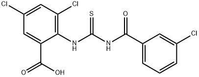 3,5-DICHLORO-2-[[[(3-CHLOROBENZOYL)AMINO]THIOXOMETHYL]AMINO]-BENZOIC ACID