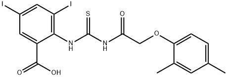 2-[[[[(2,4-DIMETHYLPHENOXY)ACETYL]AMINO]THIOXOMETHYL]AMINO]-3,5-DIIODO-BENZOIC ACID Structural