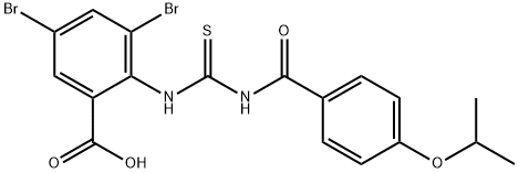 3,5-DIBROMO-2-[[[[4-(1-METHYLETHOXY)BENZOYL]AMINO]THIOXOMETHYL]AMINO]-BENZOIC ACID