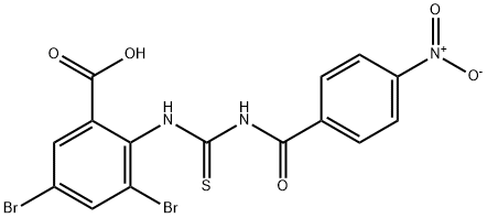 3,5-DIBROMO-2-[[[(4-NITROBENZOYL)AMINO]THIOXOMETHYL]AMINO]-BENZOIC ACID Structural