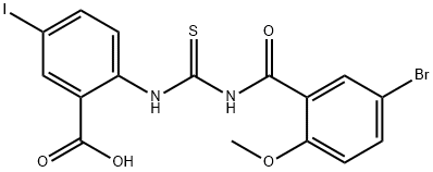 2-[[[(5-BROMO-2-METHOXYBENZOYL)AMINO]THIOXOMETHYL]AMINO]-5-IODO-BENZOIC ACID