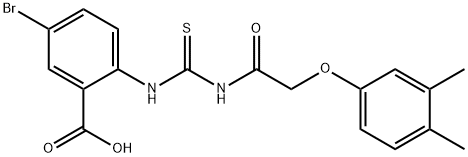 5-BROMO-2-[[[[(3,4-DIMETHYLPHENOXY)ACETYL]AMINO]THIOXOMETHYL]AMINO]-BENZOIC ACID