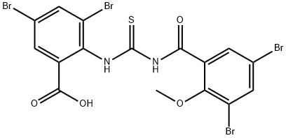 3,5-DIBROMO-2-[[[(3,5-DIBROMO-2-METHOXYBENZOYL)AMINO]THIOXOMETHYL]AMINO]-BENZOIC ACID