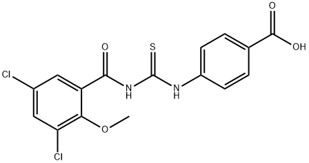 4-[[[(3,5-DICHLORO-2-METHOXYBENZOYL)AMINO]THIOXOMETHYL]AMINO]-BENZOIC ACID