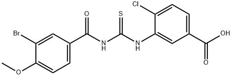 3-[[[(3-BROMO-4-METHOXYBENZOYL)AMINO]THIOXOMETHYL]AMINO]-4-CHLORO-BENZOIC ACID