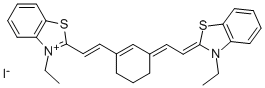 3-ETHYL-2-[(E)-2-(3-((E)-2-[3-ETHYL-1,3-BENZOTHIAZOL-2(3H)-YLIDENE]ETHYLIDENE)-1-CYCLOHEXEN-1-YL)ETHENYL]-1,3-BENZOTHIAZOL-3-IUM IODIDE Structural