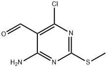 4-AMINO-6-CHLORO-2-METHYLSULFANYL-PYRIMIDINE-5-CARBALDEHYDE Structural