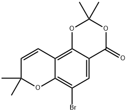 10-BROMO-2,2,6,6-TETRAMETHYL-2H-1,5,7-TRIOXA-PHENANTHREN-8-ONE Structural