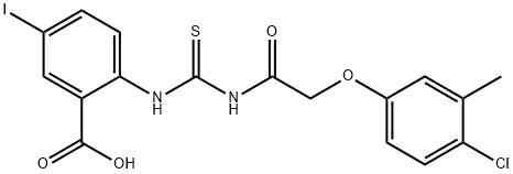 2-[[[[(4-CHLORO-3-METHYLPHENOXY)ACETYL]AMINO]THIOXOMETHYL]AMINO]-5-IODO-BENZOIC ACID