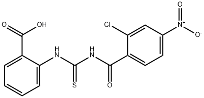 2-[[[(2-CHLORO-4-NITROBENZOYL)AMINO]THIOXOMETHYL]AMINO]-BENZOIC ACID