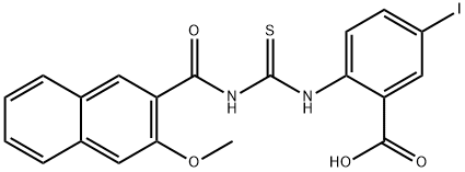 5-IODO-2-[[[[(3-METHOXY-2-NAPHTHALENYL)CARBONYL]AMINO]THIOXOMETHYL]AMINO]-BENZOIC ACID