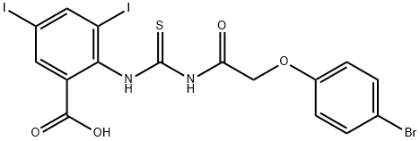 2-[[[[(4-BROMOPHENOXY)ACETYL]AMINO]THIOXOMETHYL]AMINO]-3,5-DIIODO-BENZOIC ACID