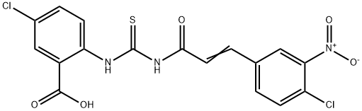 5-CHLORO-2-[[[[3-(4-CHLORO-3-NITROPHENYL)-1-OXO-2-PROPENYL]AMINO]THIOXOMETHYL]AMINO]-BENZOIC ACID