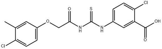 2-CHLORO-5-[[[[(4-CHLORO-3-METHYLPHENOXY)ACETYL]AMINO]THIOXOMETHYL]AMINO]-BENZOIC ACID Structural