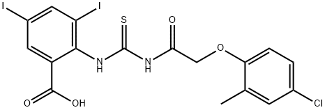 2-[[[[(4-CHLORO-2-METHYLPHENOXY)ACETYL]AMINO]THIOXOMETHYL]AMINO]-3,5-DIIODO-BENZOIC ACID