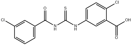 2-CHLORO-5-[[[(3-CHLOROBENZOYL)AMINO]THIOXOMETHYL]AMINO]-BENZOIC ACID