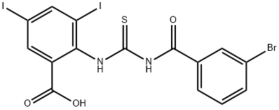 2-[[[(3-BROMOBENZOYL)AMINO]THIOXOMETHYL]AMINO]-3,5-DIIODO-BENZOIC ACID