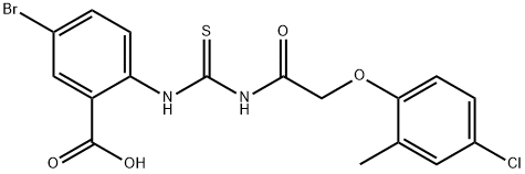 5-BROMO-2-[[[[(4-CHLORO-2-METHYLPHENOXY)ACETYL]AMINO]THIOXOMETHYL]AMINO]-BENZOIC ACID