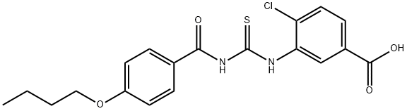 3-[[[(4-BUTOXYBENZOYL)AMINO]THIOXOMETHYL]AMINO]-4-CHLORO-BENZOIC ACID