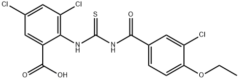 3,5-DICHLORO-2-[[[(3-CHLORO-4-ETHOXYBENZOYL)AMINO]THIOXOMETHYL]AMINO]-BENZOIC ACID