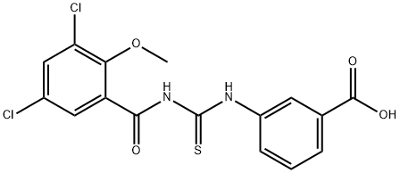 3-[[[(3,5-DICHLORO-2-METHOXYBENZOYL)AMINO]THIOXOMETHYL]AMINO]-BENZOIC ACID