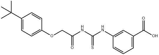 3-[[[[[4-(1,1-DIMETHYLETHYL)PHENOXY]ACETYL]AMINO]THIOXOMETHYL]AMINO]-BENZOIC ACID Structural