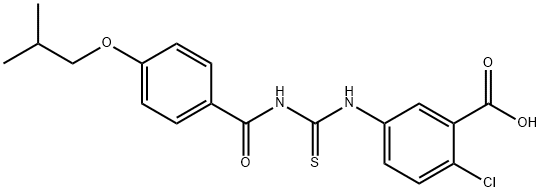 2-CHLORO-5-[[[[4-(2-METHYLPROPOXY)BENZOYL]AMINO]THIOXOMETHYL]AMINO]-BENZOIC ACID